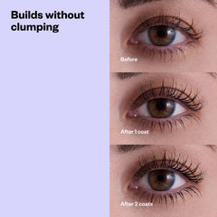 Kosas Soulgazer wand applying product along lashes for lengthening and definition