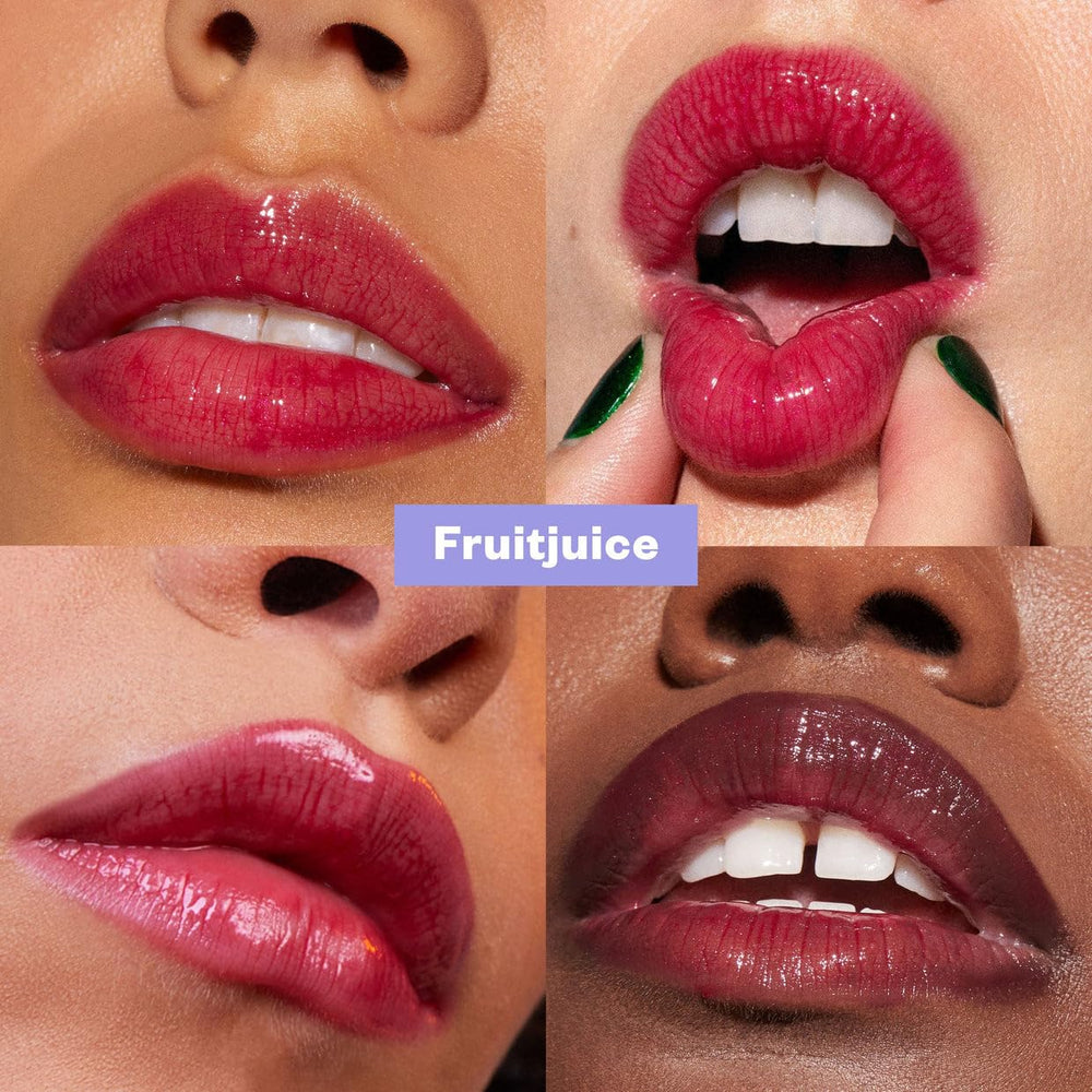 Kosas Wet Lip Oil Gloss doe-foot applicator applying smooth, even color.