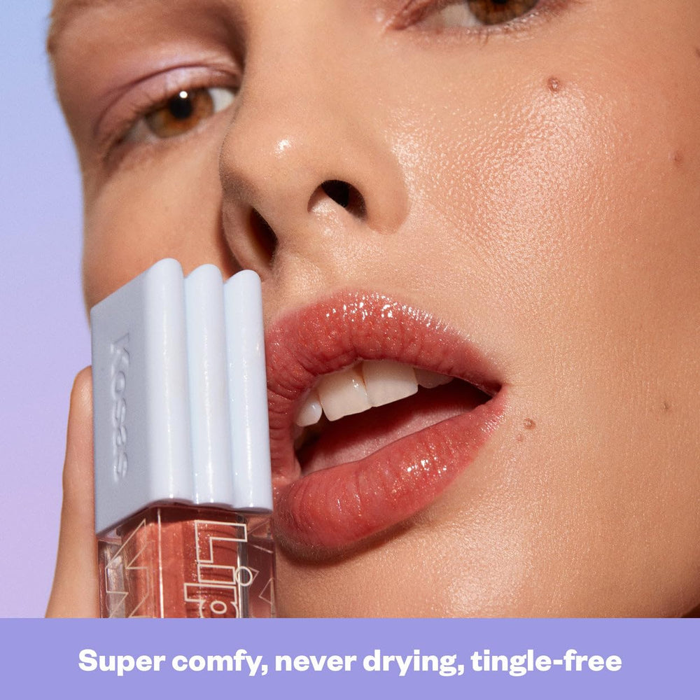 Kosas Wet Lip Oil Gloss glossy finish supports daily, comfortable wear.