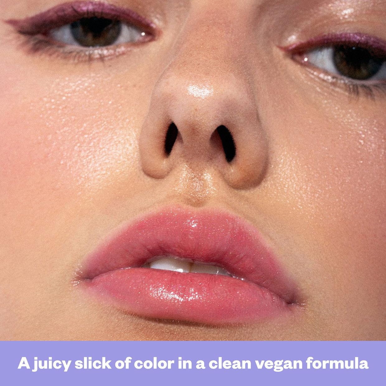 Kosas Wet Lip Oil Gloss nude shade on lips for daily use