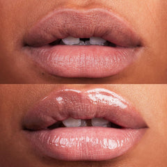 Kosas Wet Lip Oil Gloss swatch color displays juicy, wearable hue on skin