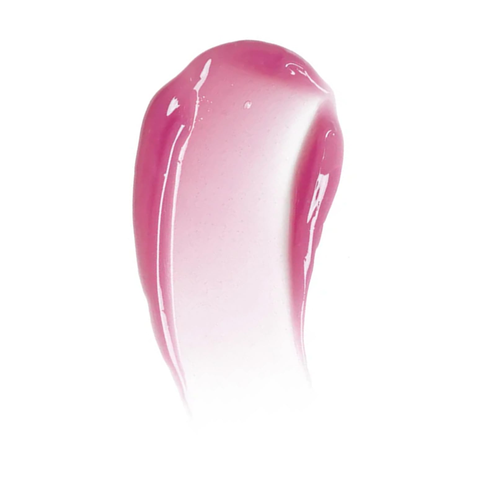 Kosas Wet Lip Oil Gloss swatch shows sheer pinkish lavender tint