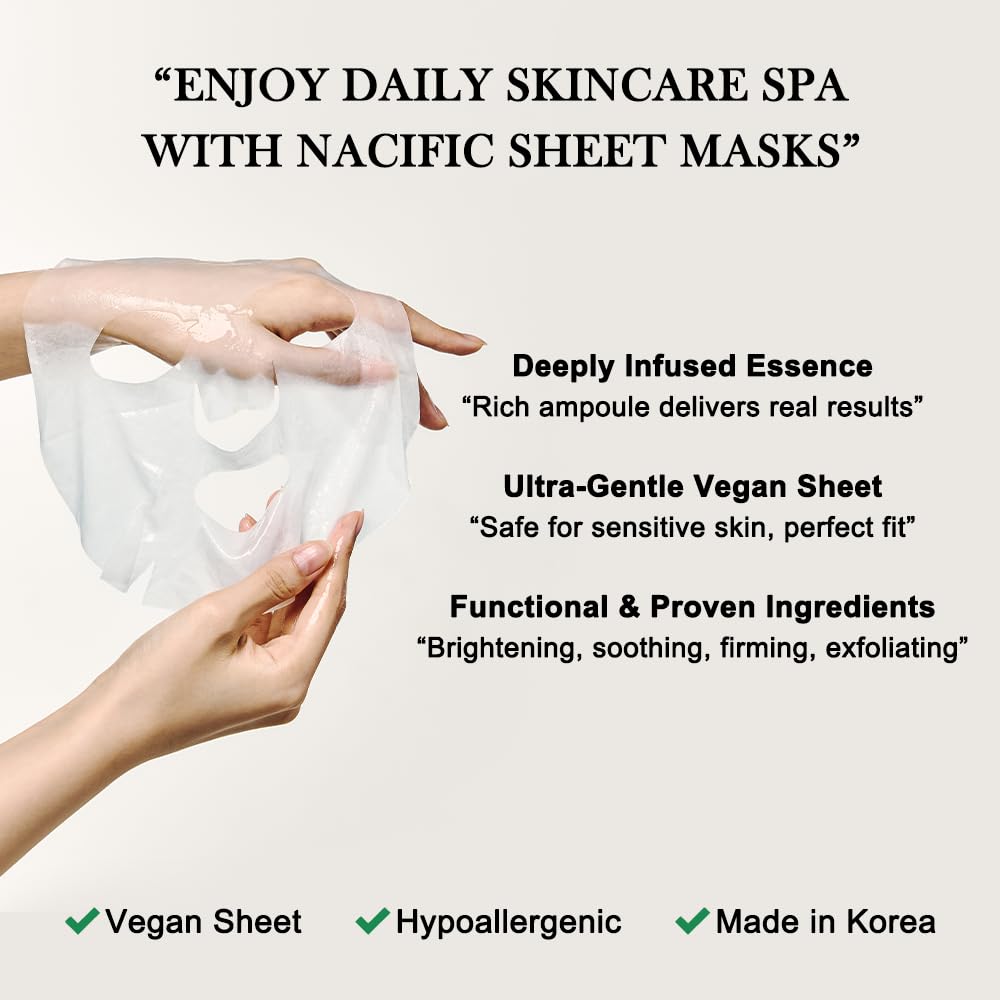 KOSBEAUTY NACIFIC ceramide mask closeup, implying protective skin barrier support.