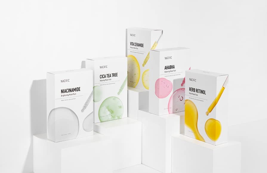 KOSBEAUTY NACIFIC easy routine setup scene, showing how to incorporate masks into daily care.