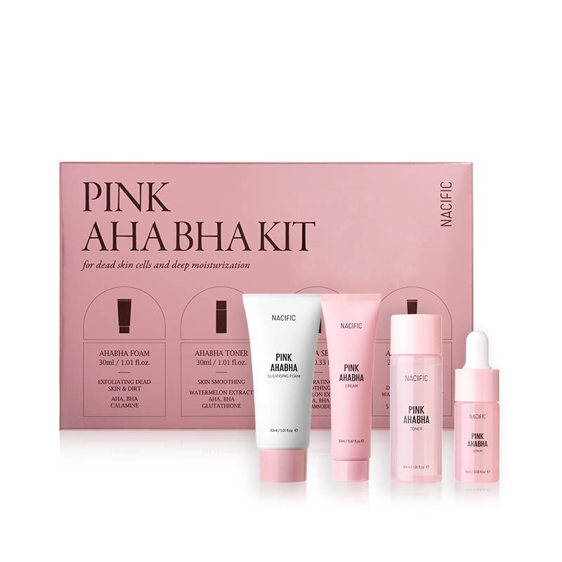 KOSBEAUTY Nacific Pink AHA/BHA Cleansing Foam for gentle cleansing and light exfoliation.