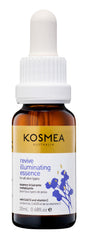 Kosmea Revive Illuminating Essence bottle showing premium facial oil for daily radiance