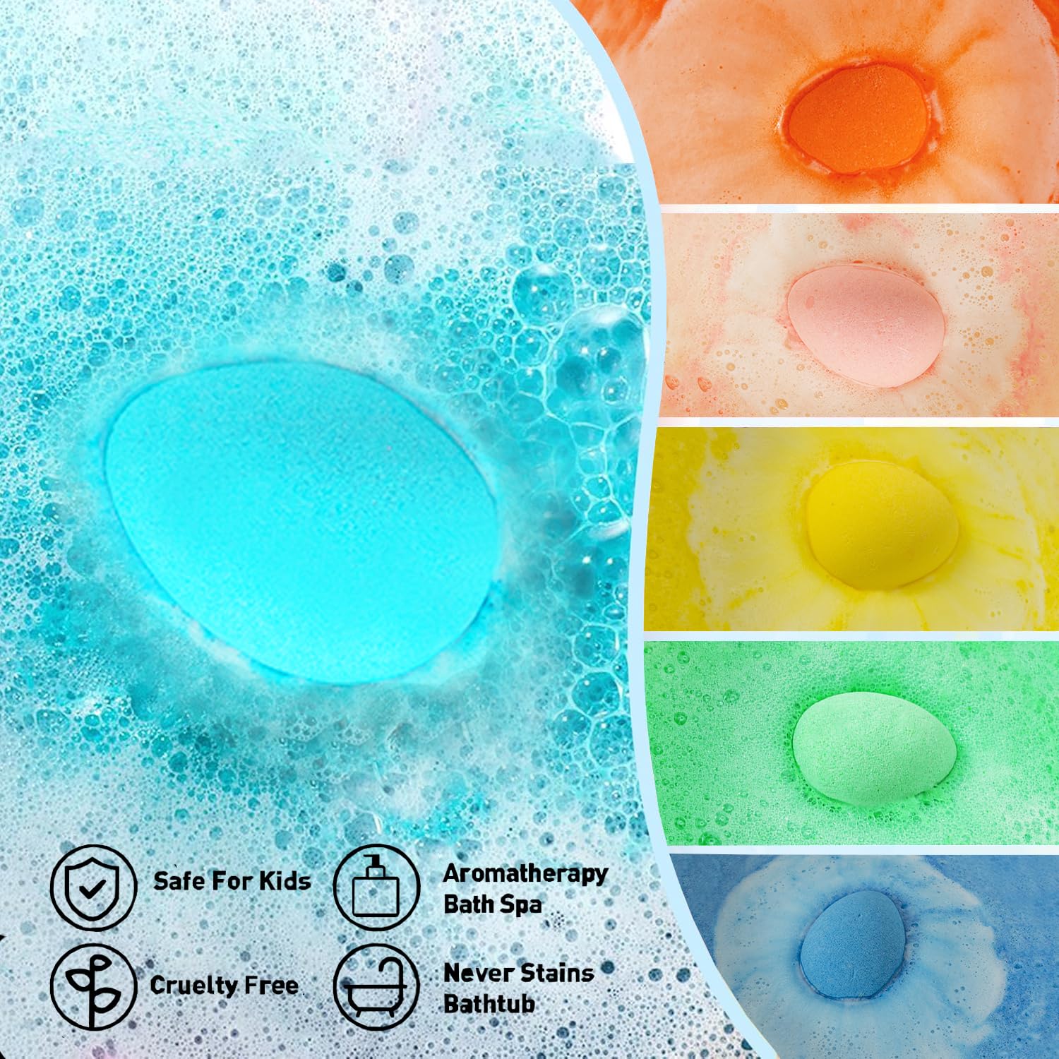 Kottke fruity-scented bath balls with assorted flavors for refreshing baths