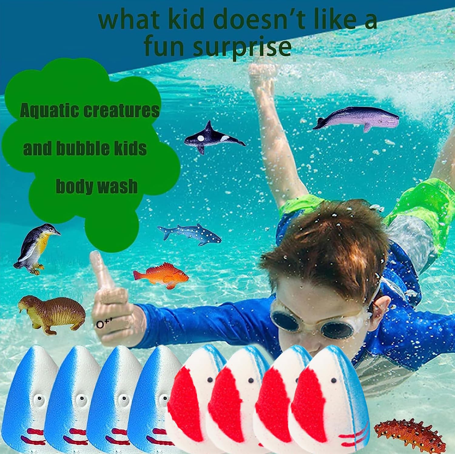 Kottke Shark Bath Bombs create a home spa feel with natural fragrances.