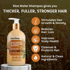 Pouring Kovilea shampoo to apply evenly across hair