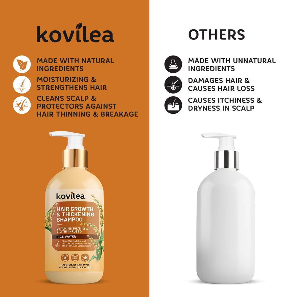 Rich Kovilea shampoo texture hints at moisture without weighing hair down