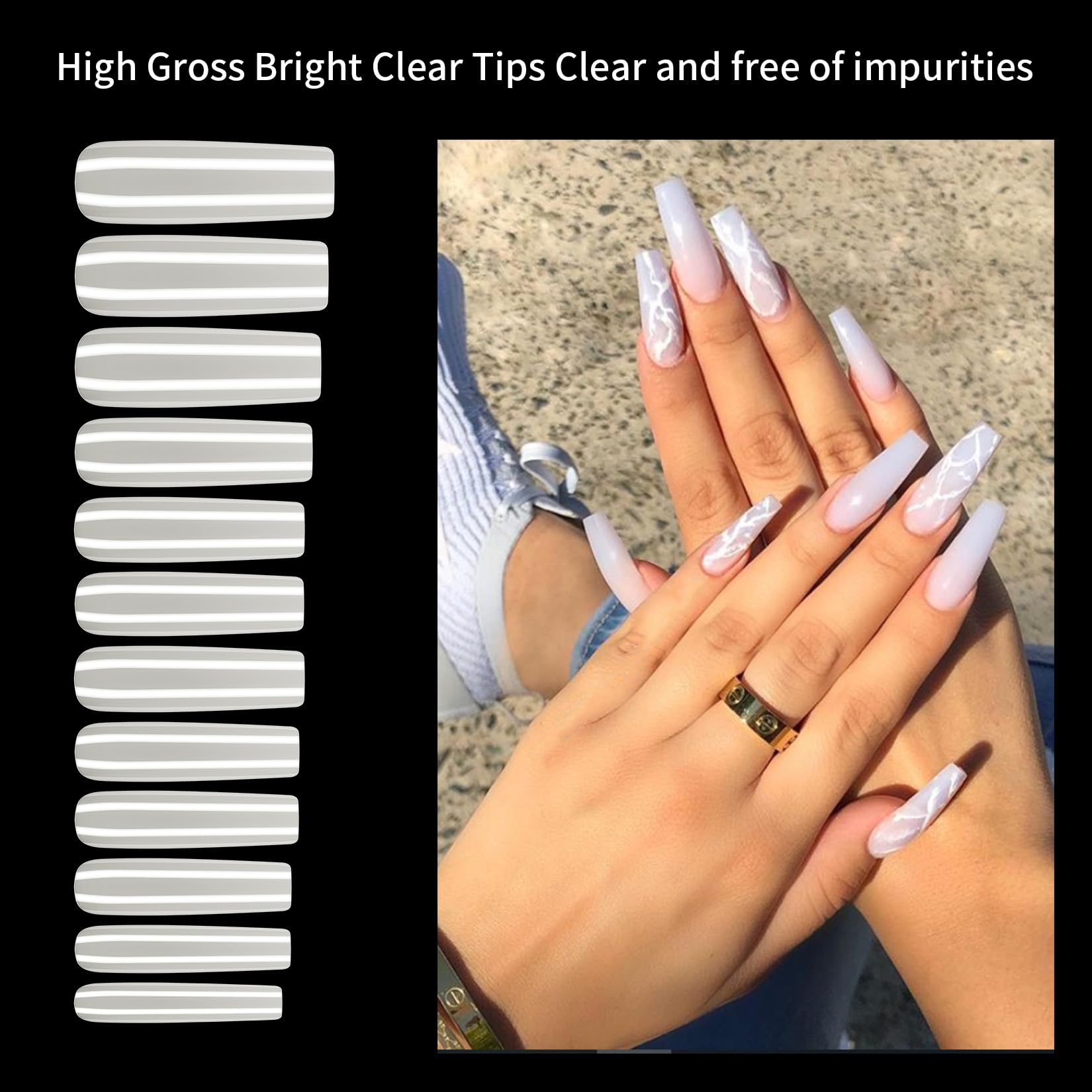 KOXXIAMOQ easy adhesion nail tips for DIY use at home.