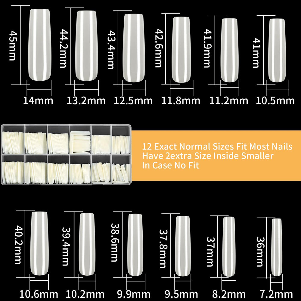 KOXXIAMOQ full cover tapered square tips for elegant nails.