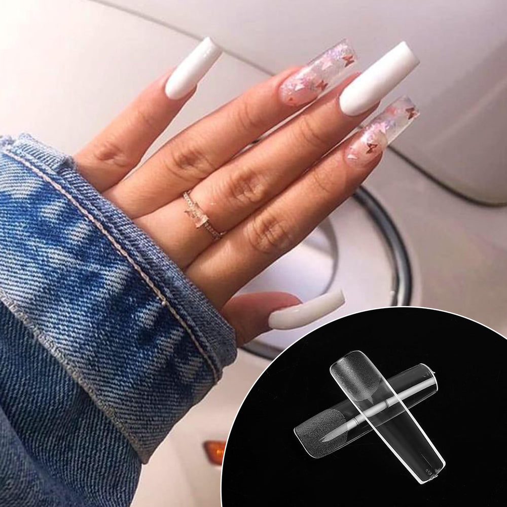 KOXXIAMOQ long clear tips for effortless shaping and filing