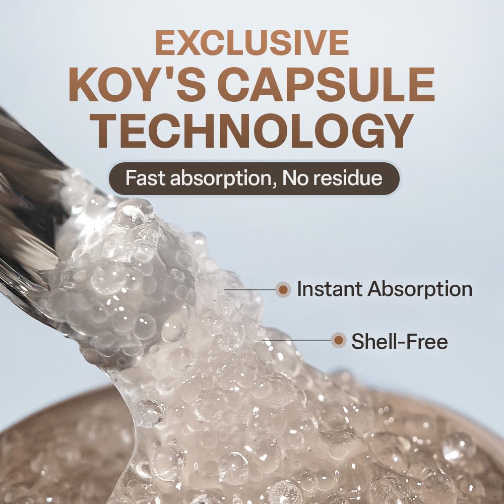 KOY Flow lifting-wrapping cream ingredients bottle side view highlights Volufiline and botanicals.