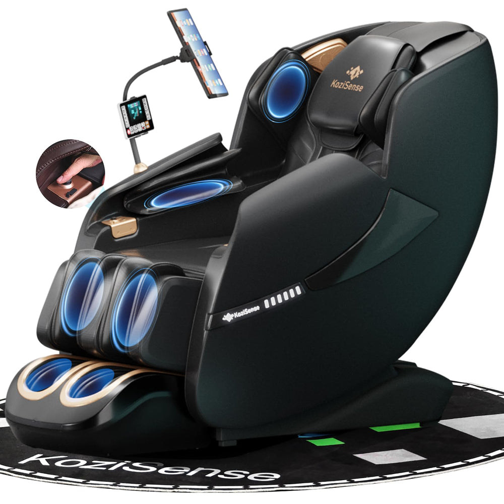 KoziSense A18 full‑body massage chair in a cozy living room for deep relaxation