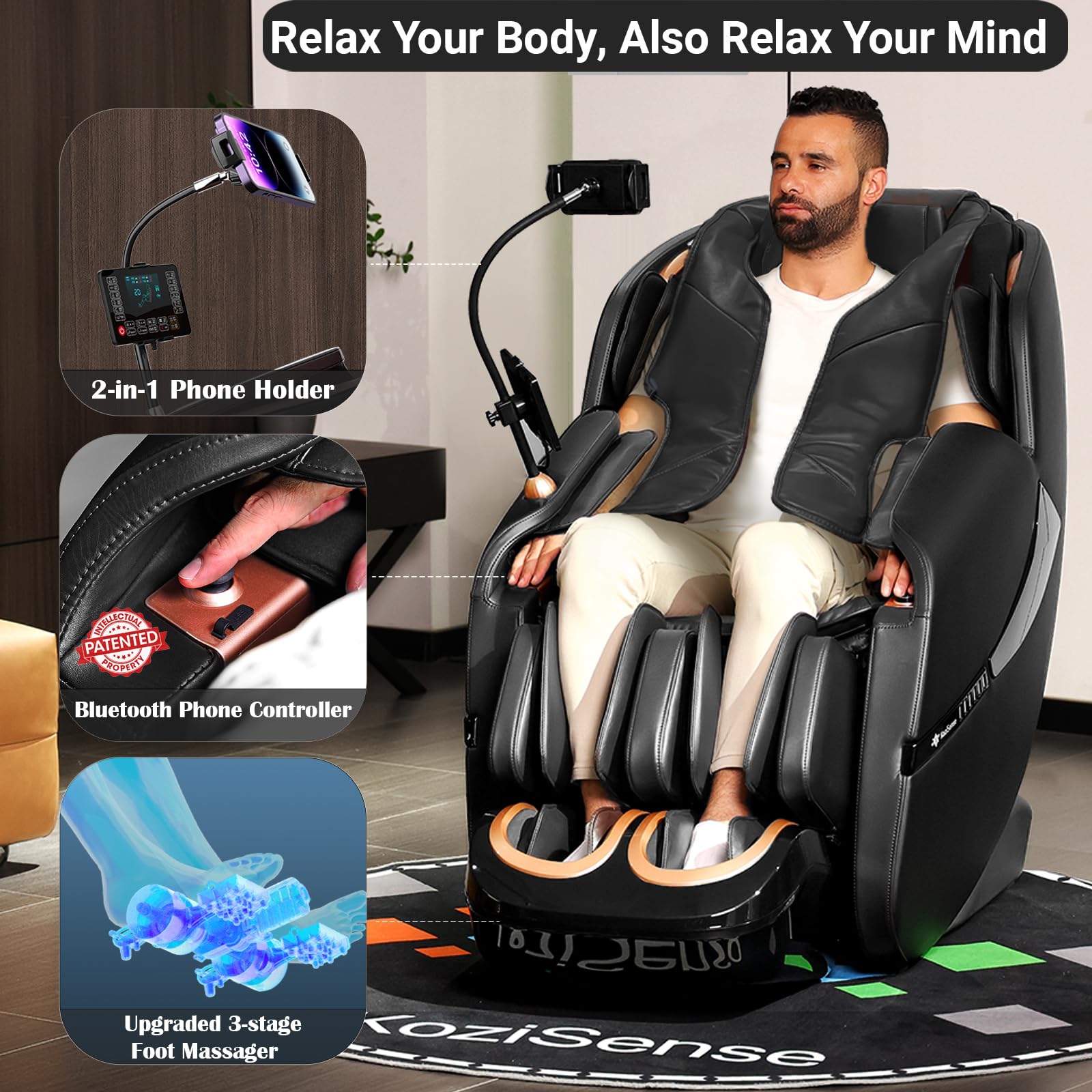 KoziSense A18 Bluetooth speaker delivers immersive massage ambience