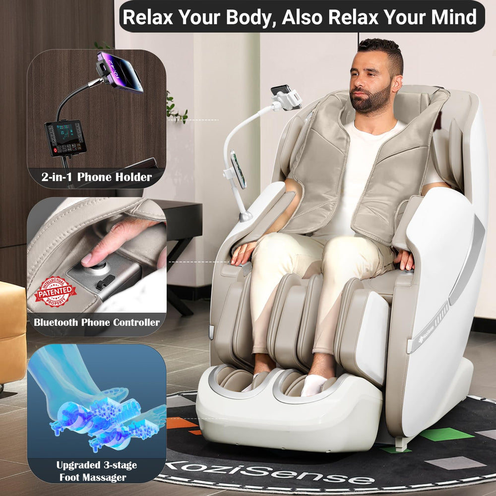 KoziSense A18 foot massage and calfrest extension soothe feet