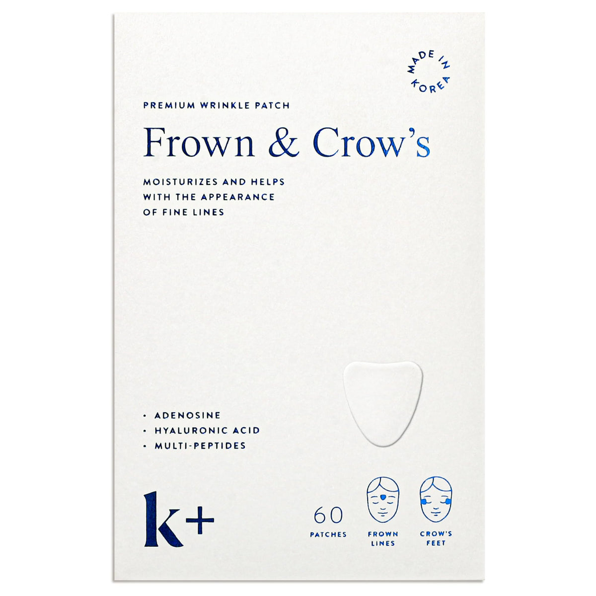 KPLUS wrinkle patches placed on the forehead for smoother-looking skin