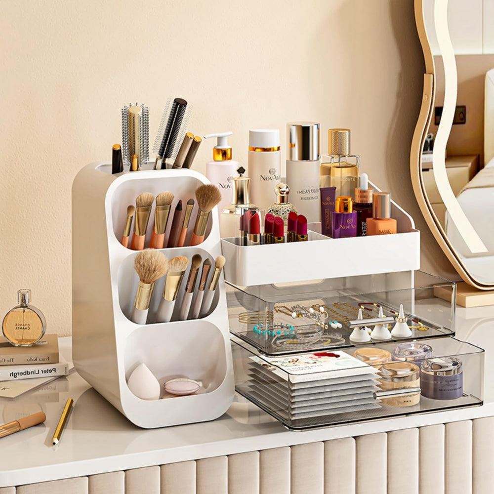 KQJS clear drawers make it easy to spot skincare essentials