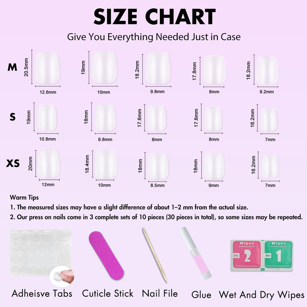 KQueenest cat eye nails in pack highlight full range of sizes for fit.