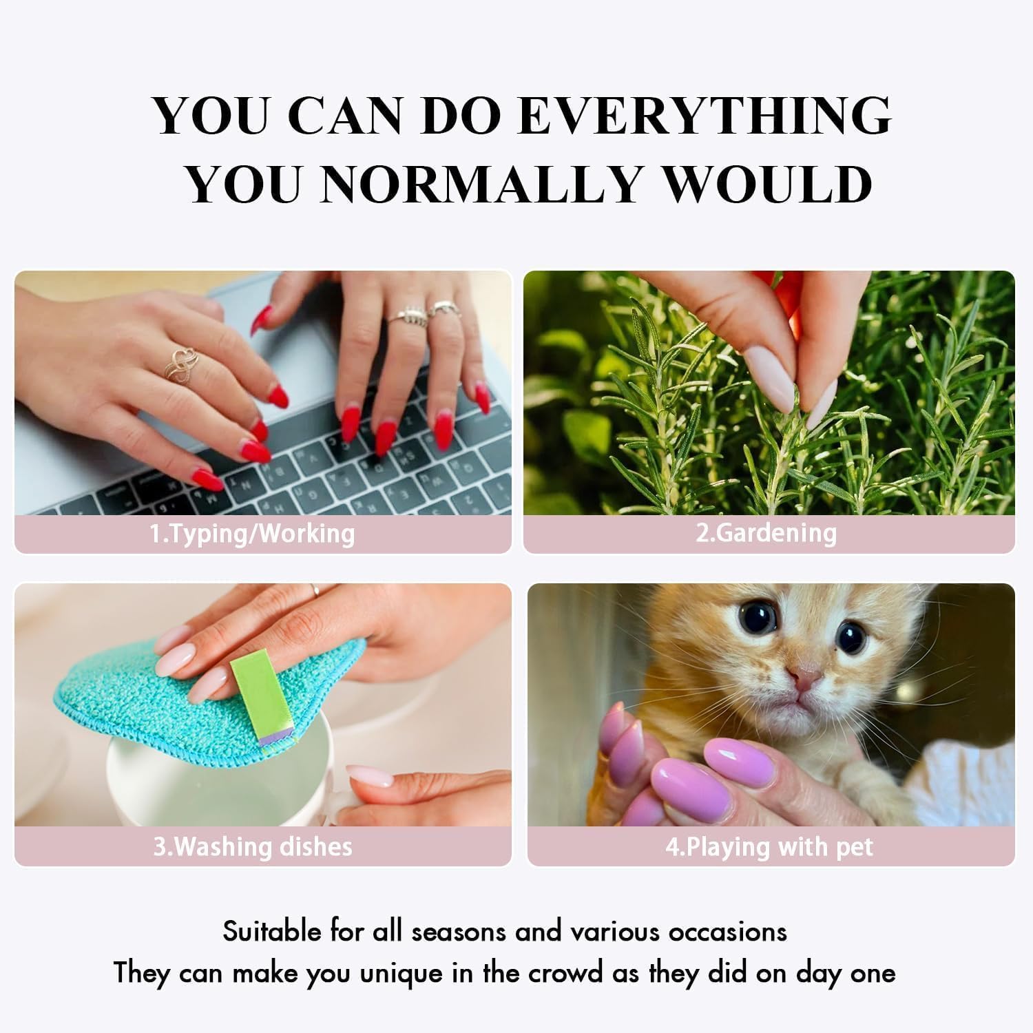KQueenest cat eye nails removal and care tips included.