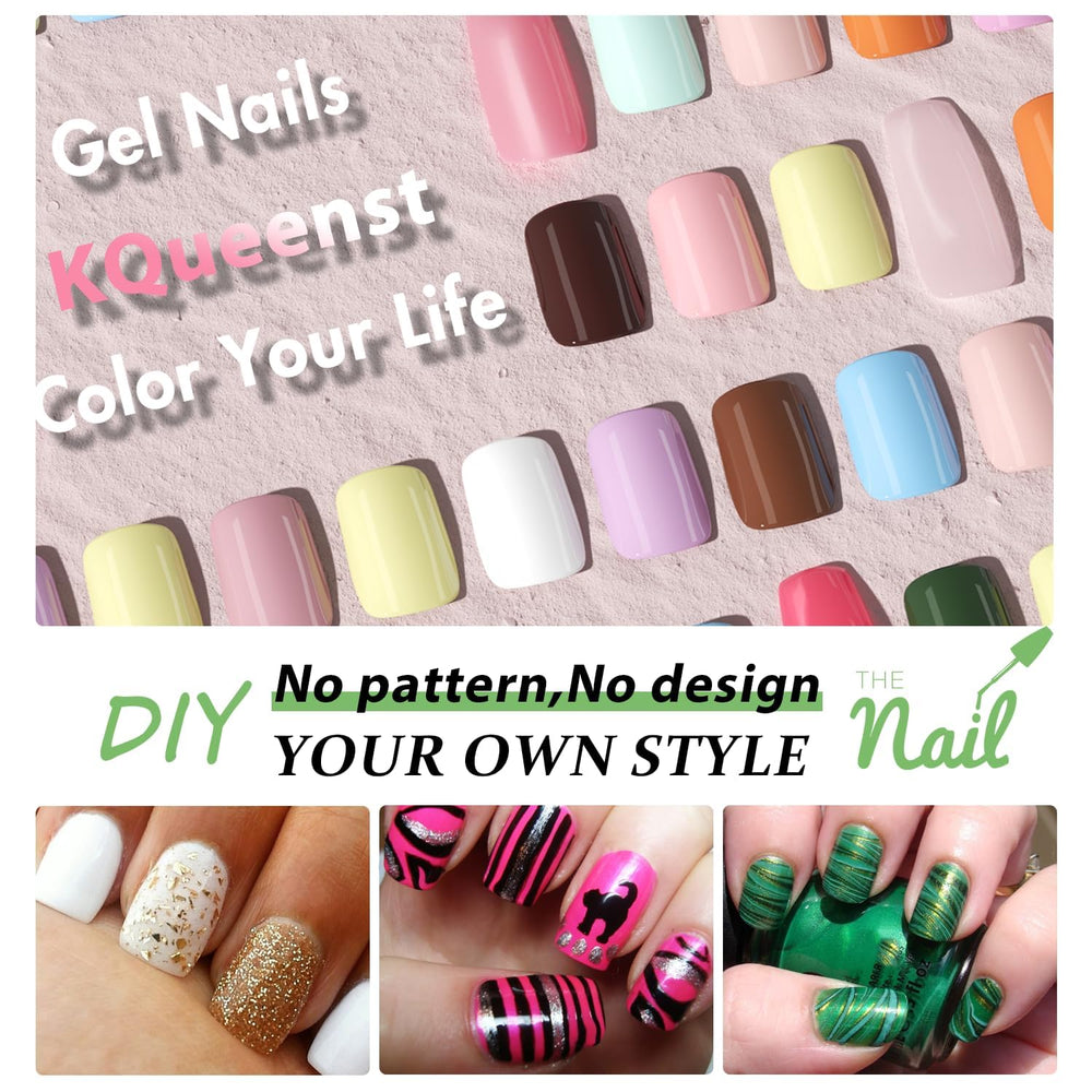 KQueenest short square nails designed for busy days with minimal maintenance.