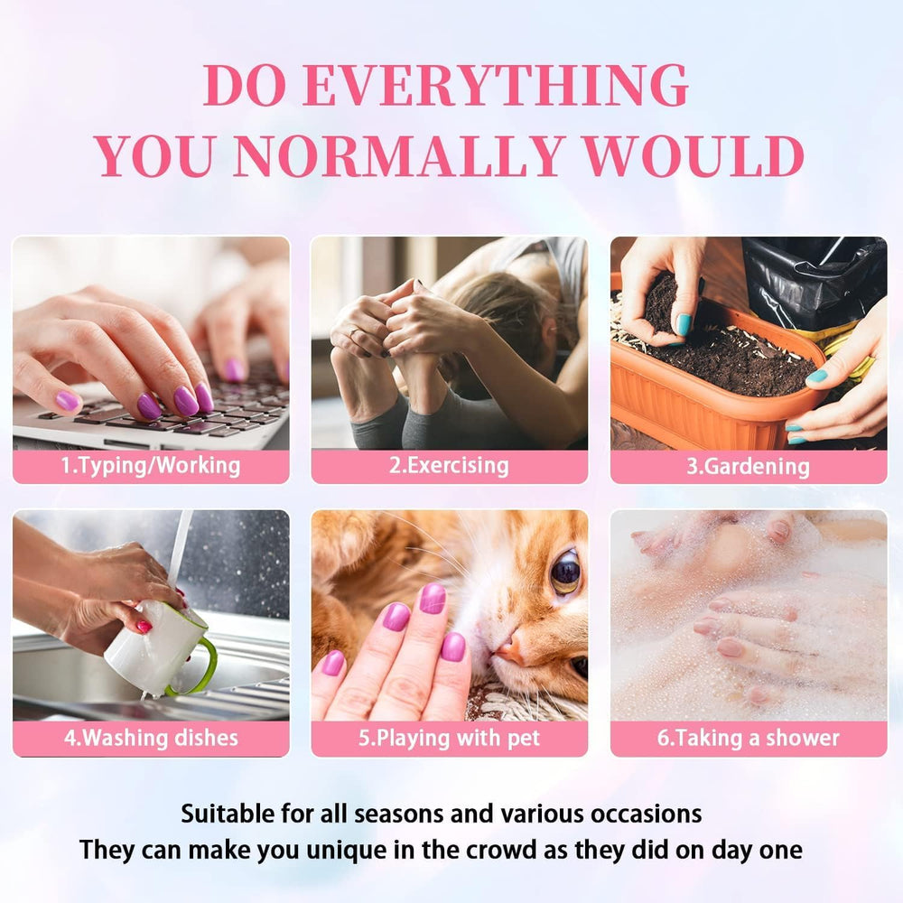 KQueenest 8-minute application nails for at-home manicures