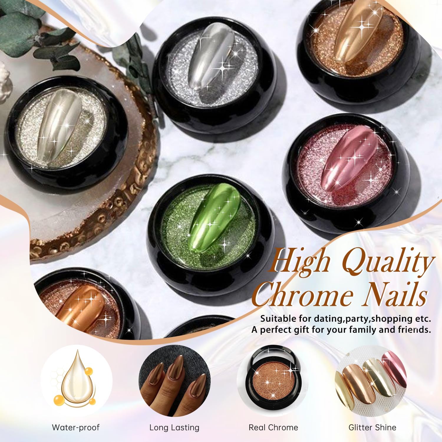 KQueenest glue-free press-ons with easy application and secure fit