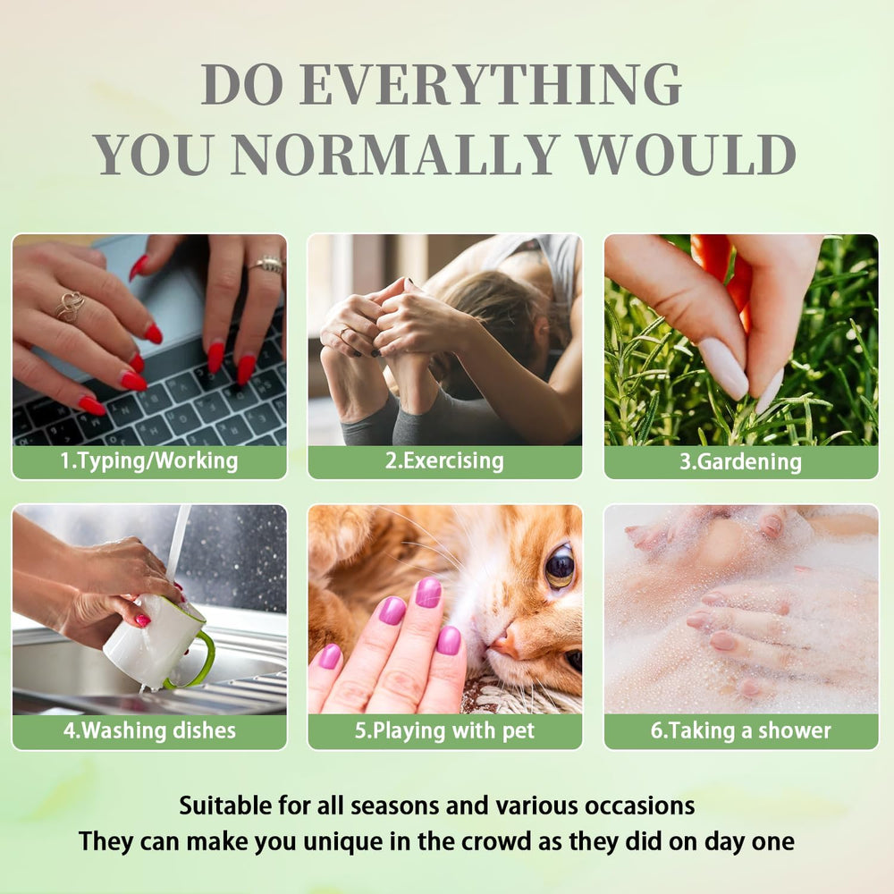 KQueenest reusable false nails provide easy swap to change your style.