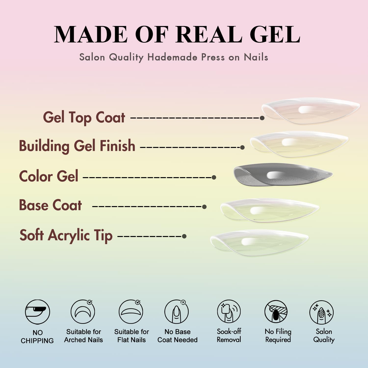 KQueenest glue-on nails kit contents laid out for home use