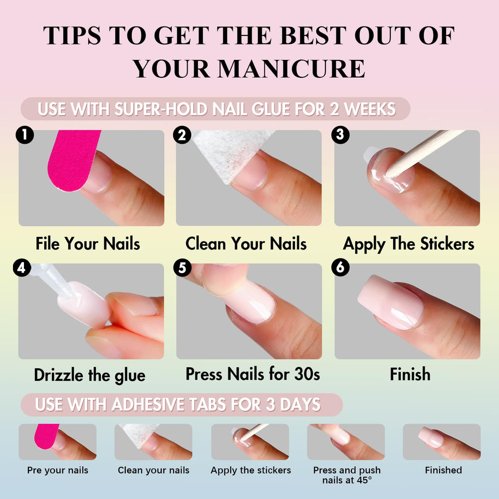 KQueenest gradient French ombre nails showing subtle color transition
