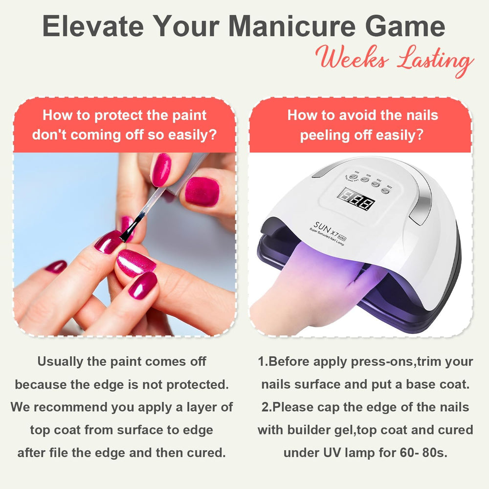 KQueenest Nail file and wooden stick help precise application.