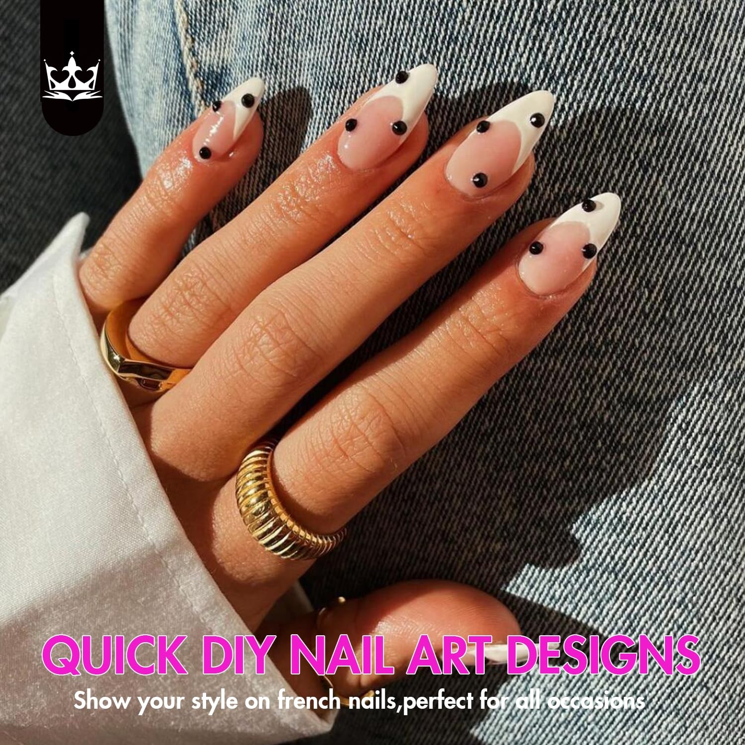 KQueenest included nail sticker for secure adhesion without glue