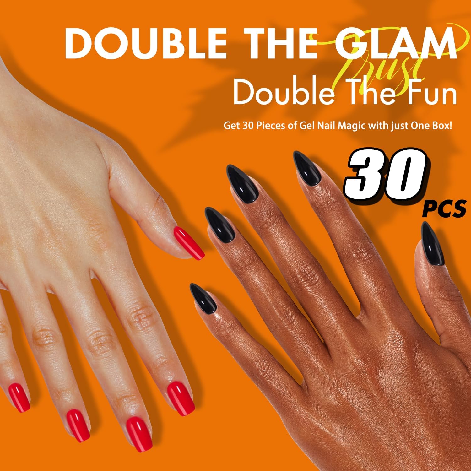 KQueenest pink square nails with easy, mess-free application for quick glam.