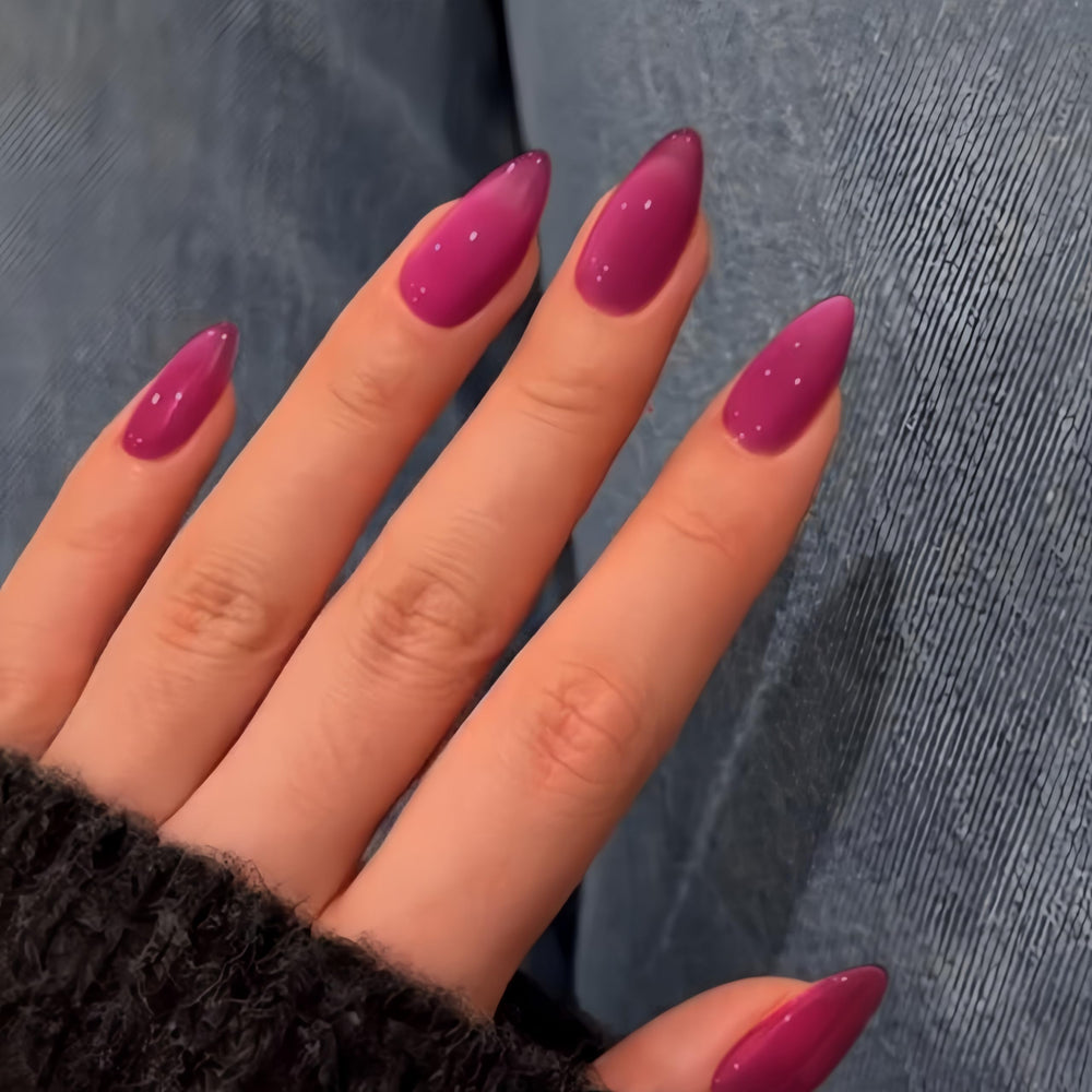 KQueenest glitter press-on nails with topcoat for salon-like shine