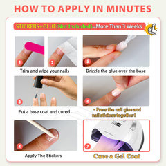 KQueenest sparkle bling press-on nails for festive style