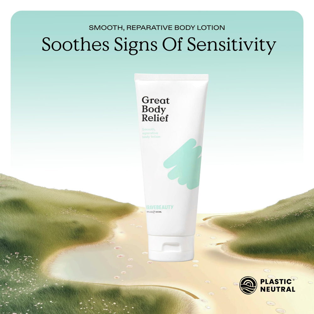 KraveBeauty Great Body Relief ceramide illustration highlights barrier support without heaviness.