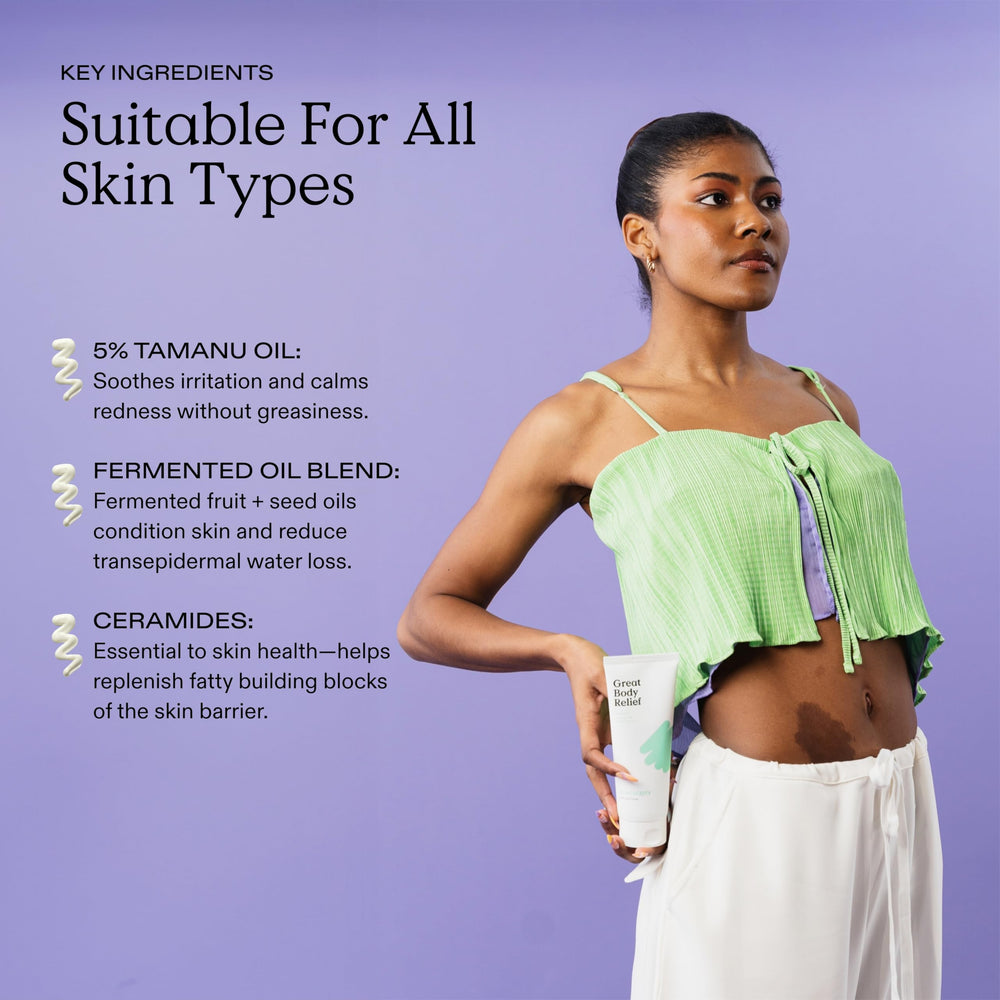 KraveBeauty Great Body Relief vegan cruelty-free icon communicates ethics and clean sourcing.