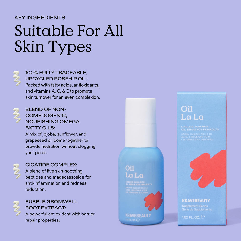 KraveBeauty Jumbo Oil La La label highlights vegan and cruelty-free details