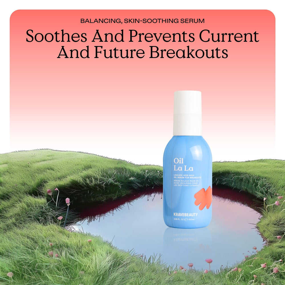 KraveBeauty Jumbo Oil La La texture close-up shows silky, fast-absorbing finish