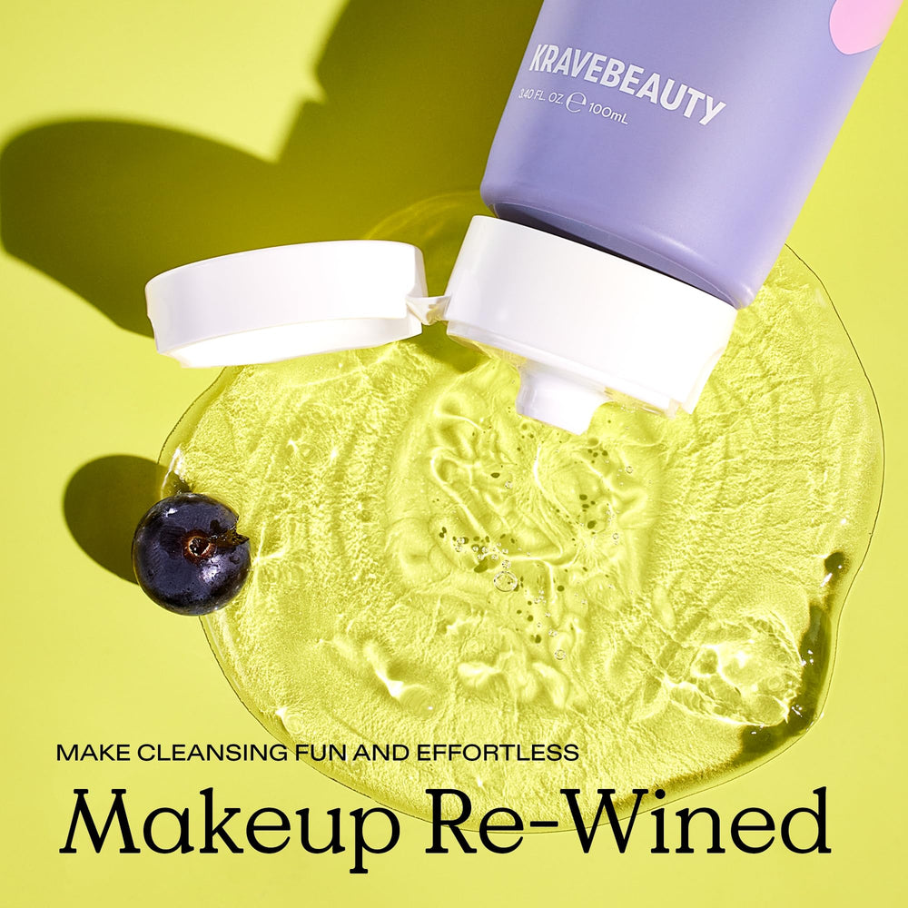 KraveBeauty Makeup Re-Wined texture close-up highlights jelly-to-oil transition