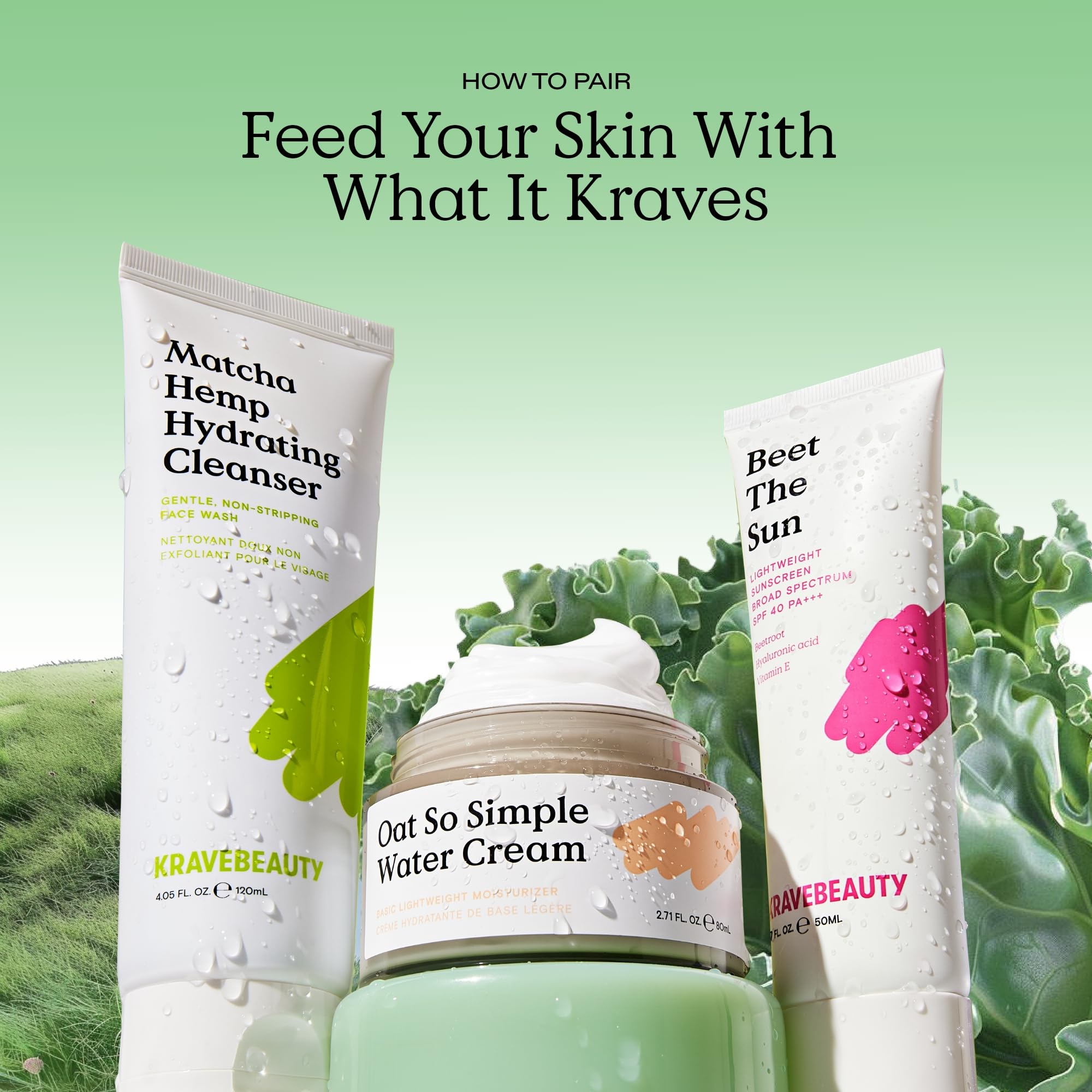 Brand storytelling visual emphasizing KraveBeauty mission and sustainability.