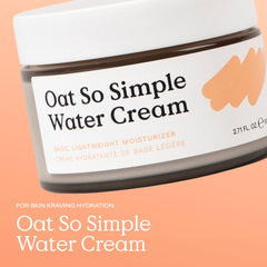 KraveBeauty Oat So Simple Water Cream label emphasizes vegan and cruelty-free packaging.