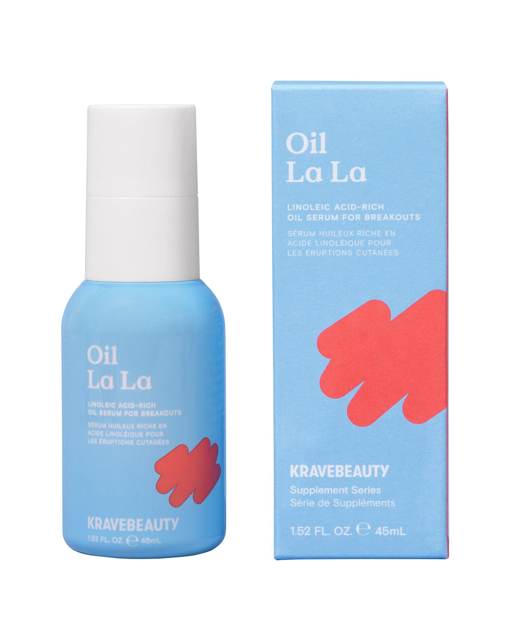KraveBeauty Oil La La Serum bottle ready for daily skincare.
