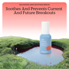 Texture close-up shows lightweight watery oil of Oil La La Serum.