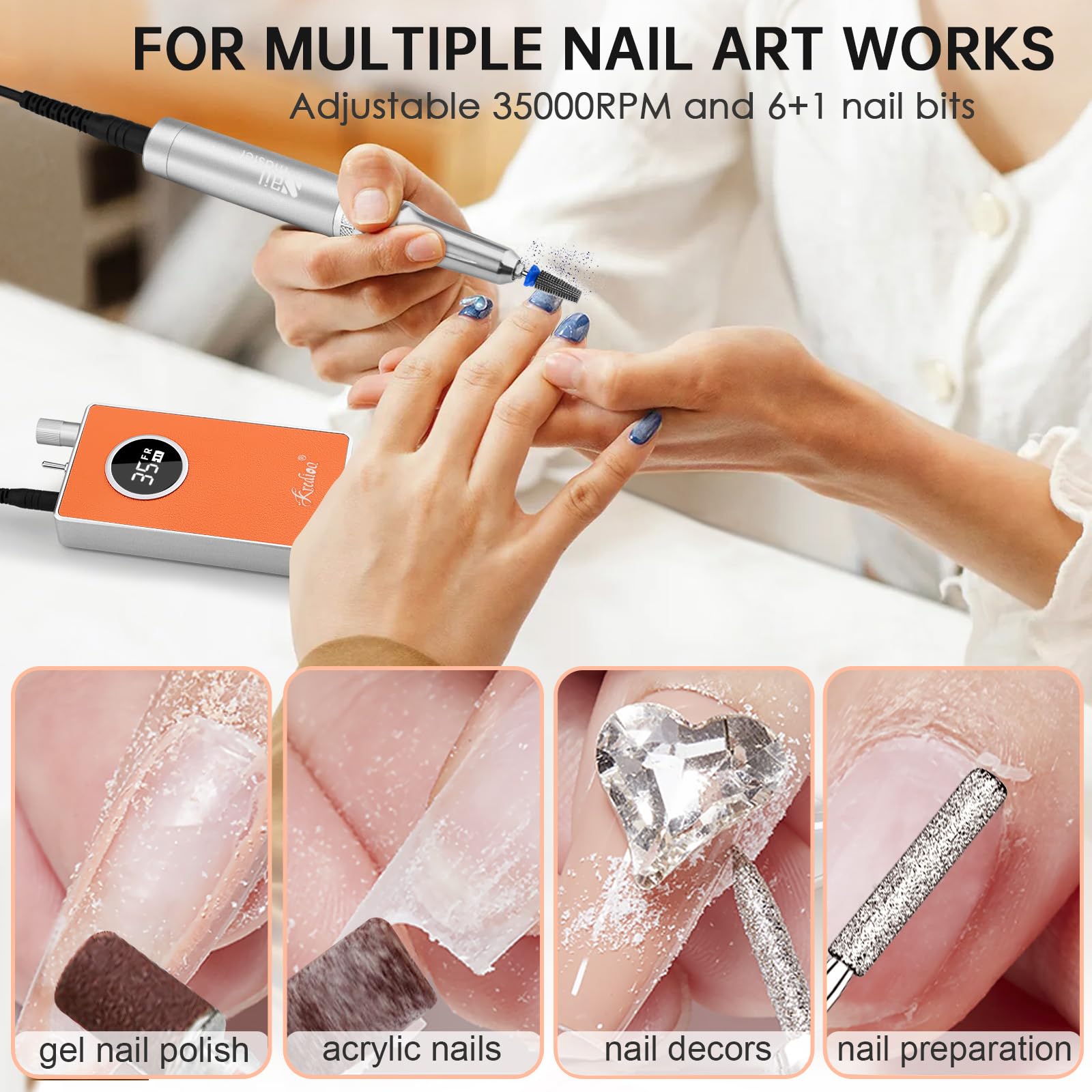 Kredioo Nail Drill sanding bands deliver smooth prep and removal.