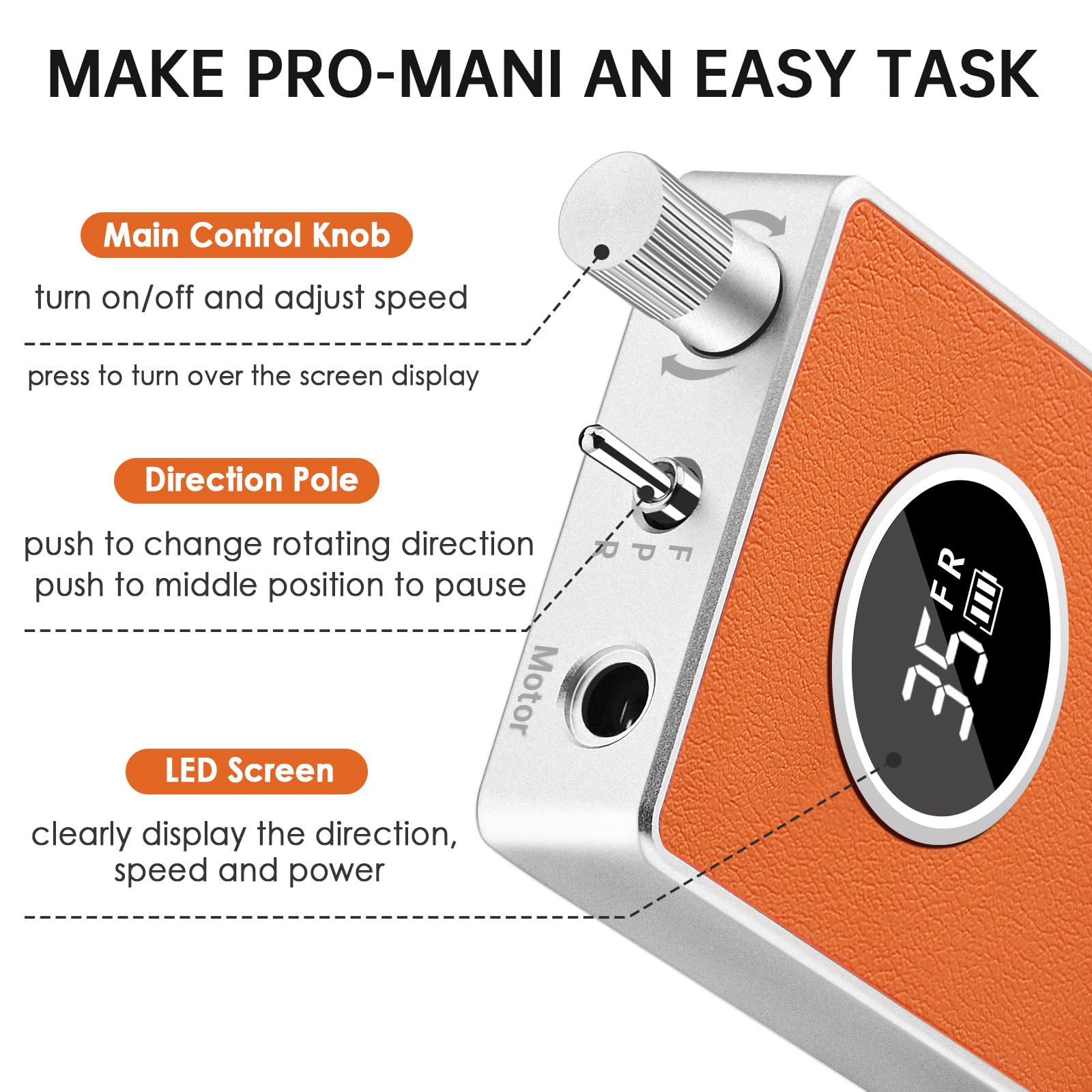 Kredioo Nail Drill USB-C charging enables flexible power options.