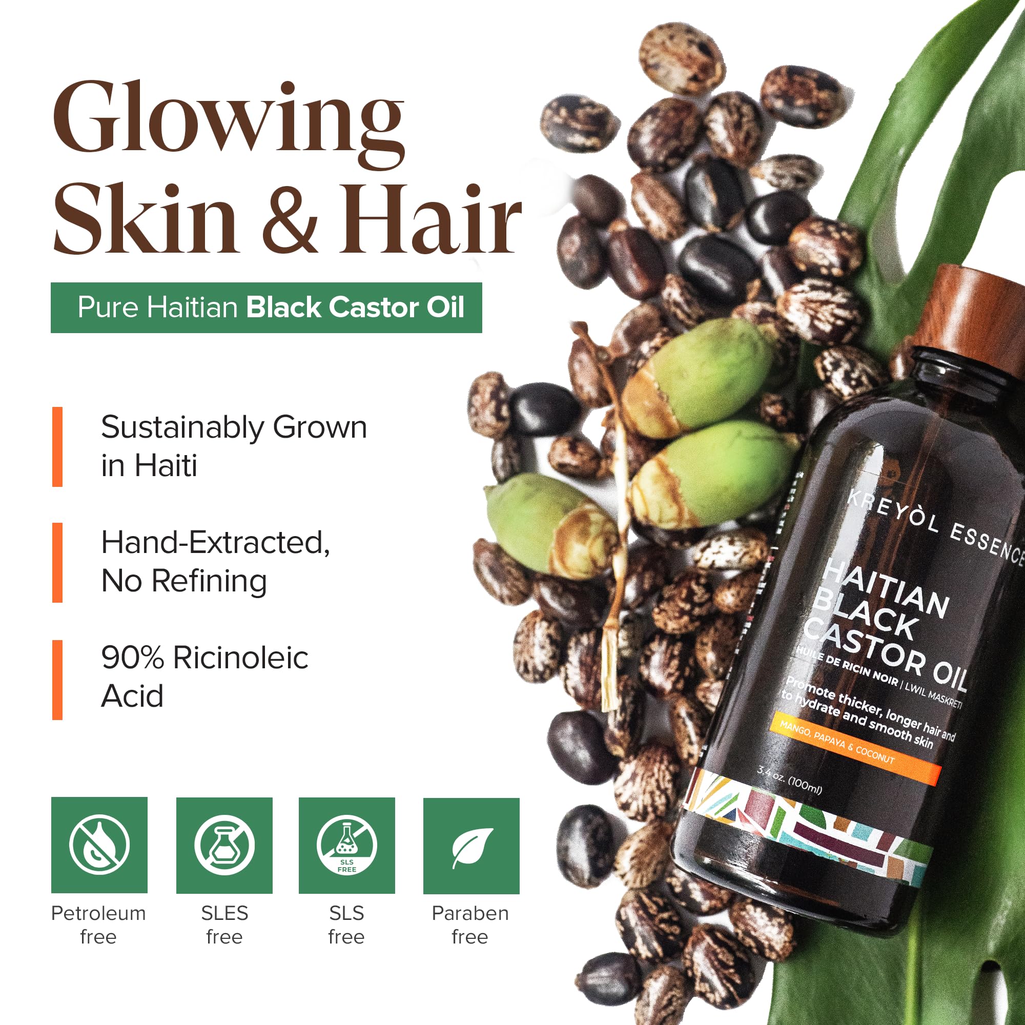 Hair care routine shot with oil used as a deep conditioner option.