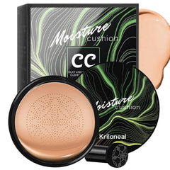Kriloneal CC Cream Foundation with mushroom head applicator for easy stamp-and-blend coverage.