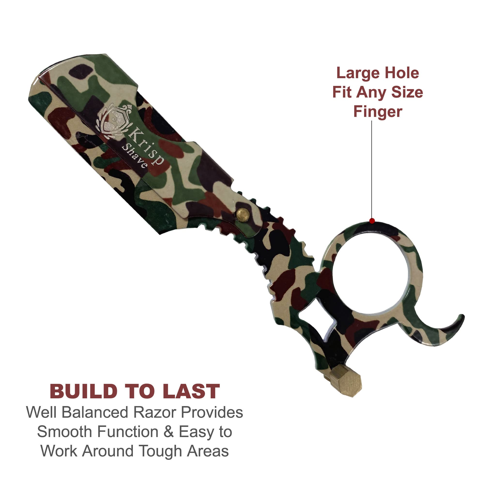 Krisp Beauty includes 10 shave blades for hygienic, ready-to-use client changes.